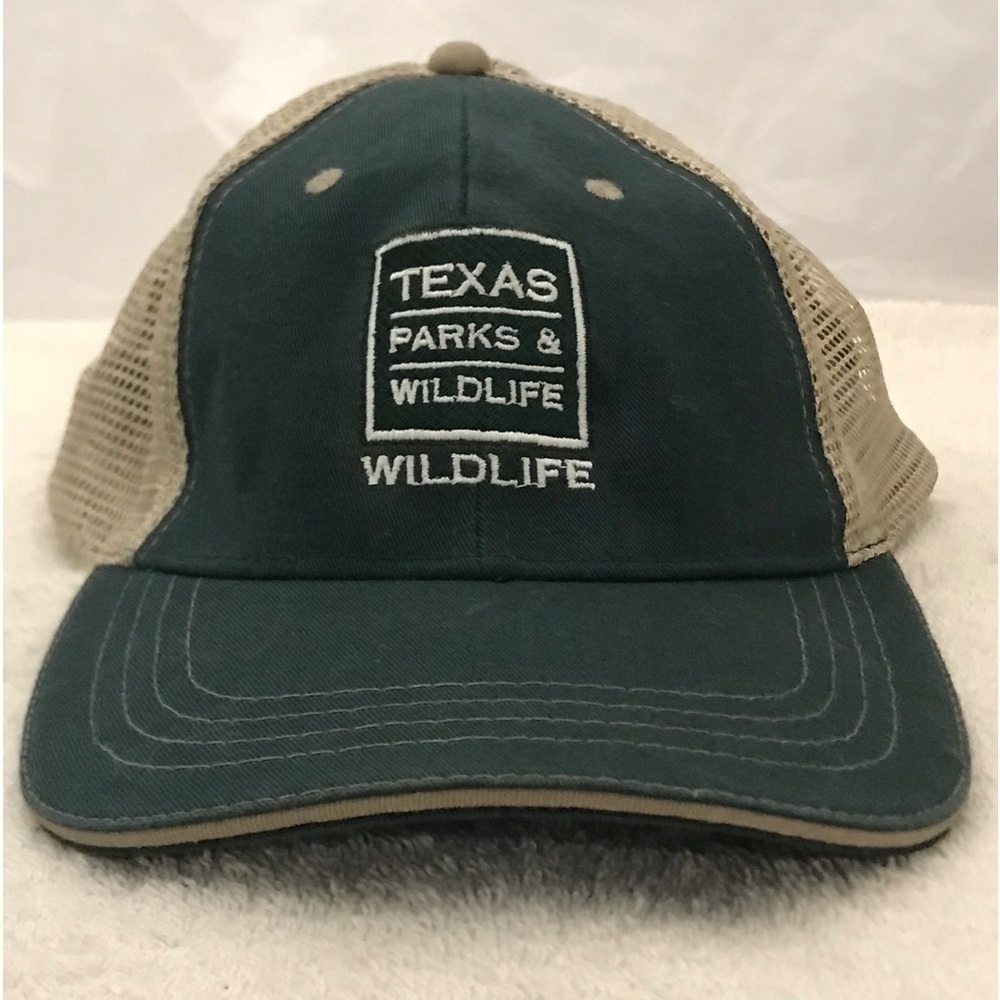 Cobra for Texas Parks & Wildlife Adjustable Green Tan Mesh Ball Cap